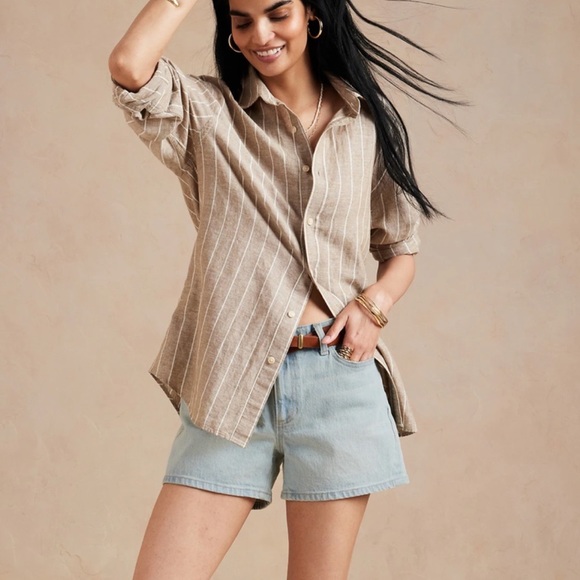 Banana Republic Light Classic Denim Shorts 31/12 - Picture 2 of 7